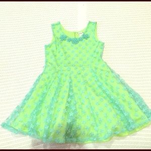 Blue and green flower dress 👗